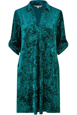 Yumi Velvet Tunic Dress With 3/4 Sleeves42