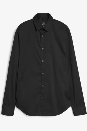 Armani Exchange Czarna koszula Classic, 100% bawełnaXL