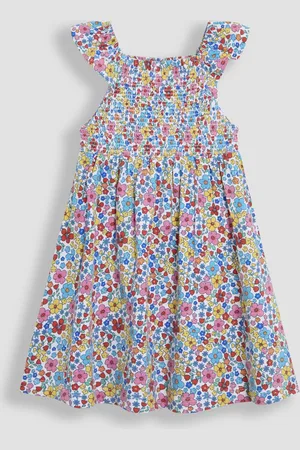 JoJo Maman Bébé Floral Ruffle Sleeve Smocked Dress6