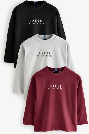 Ted Baker Zestaw 3 kolorowych koszulek z długim rękawem , 100% bawełna7 lat (122 cm)