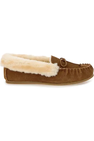 JD Williams Classic Suede Moccasin Slippers in Wide FitEU 38 (UK 5)