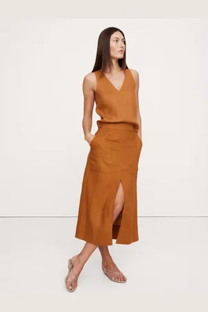 Banana Republic Linen Midi Skirt42