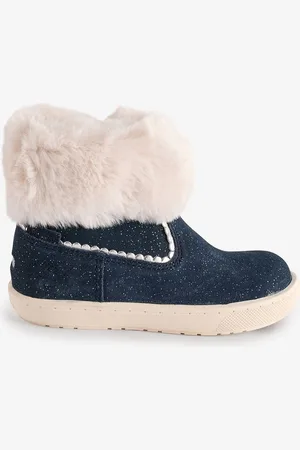 Toezone Faith Girls Suede Leather Fur Zip BootsEU 26 (UK 8)