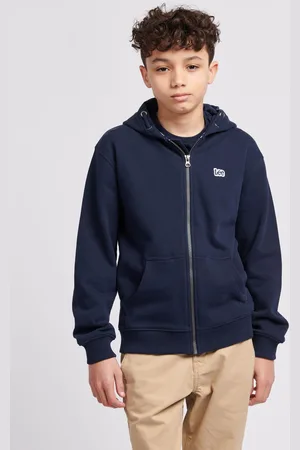Lee Boys 100% Cotton Zip-Through Badge Hoodie12