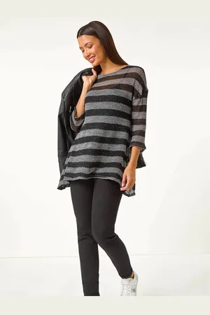 Roman Metallic Stripe Knit Top48