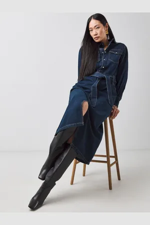 JD Williams Denim Maxi Shirt Dress52