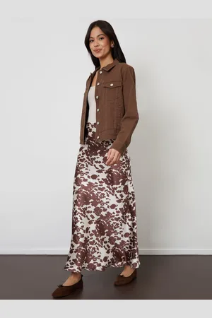 Threadbare Maxi Satin Slip Skirt42