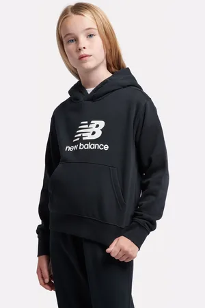 New Balance Girls Brush Back Stacked Logo Hoodie5