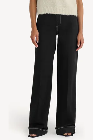 Paige Sasha Wide Cuff Black Jeans29 R