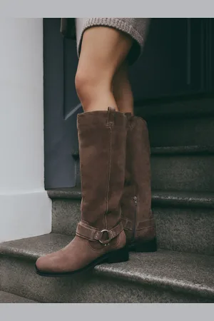 Next Forever Comfort Gaucho Biker Knee Suede High BootsEU 37.5 (UK 4.5)