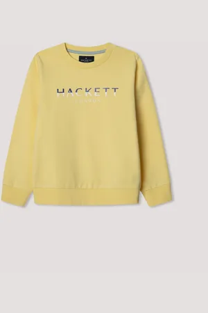 Hackett London Older Boys 100% Cotton Yellow Sweat Top134140 cm