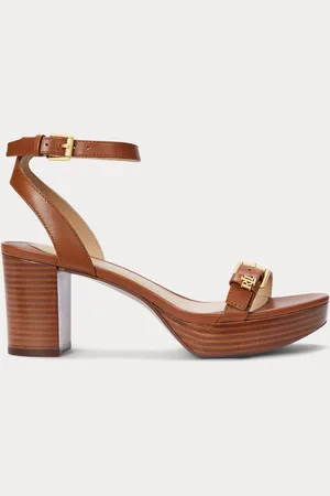 Ralph Lauren Melissah Platform Leather Heeled SandalsEU 38.5 (UK 5)