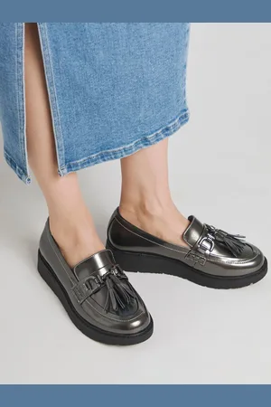 JD Williams Low Wedge Tassle Trim Loafers In Wide FitEU 40 (UK 7)