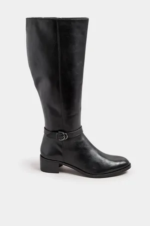 Long Tall Sally Knee High Block Heel Leather BootsEU 42 (UK 9)