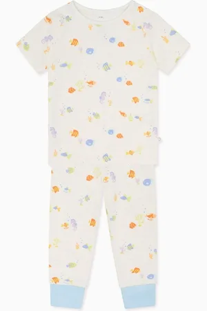 Mori Cream Little Fish Blend Pyjamas Set110116 cm