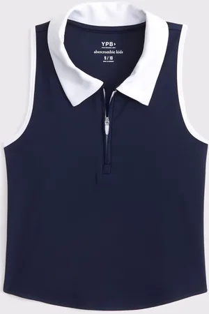 Abercrombie & Fitch Active Athleisure Zip Neck Polo Crop Top166168 cm