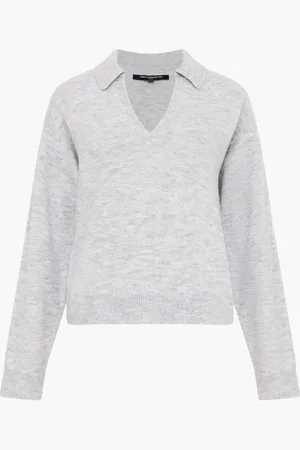 French Connection Sweter Morena z kołnierzem L