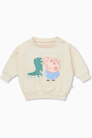 Mori Oversized Cream Organic Cotton Peppa Pig George Sweatshirt5