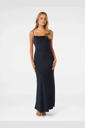 Forever New Mia Petite Boat Neck Satin Maxi Dress42