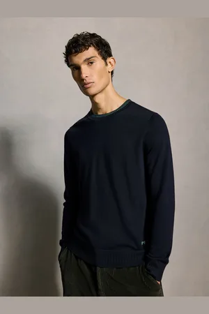 Paul Smith Dark Green Contrast Neck Trim JumperXL