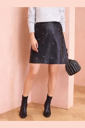 Love & Roses Faux Leather Mini Skirt42