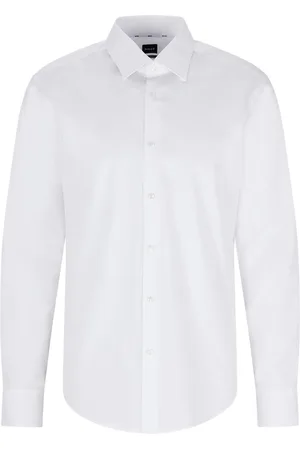 HUGO BOSS Joe Regular Fit Stretch Poplin Oxford Shirt46cm R (UK 18 R)