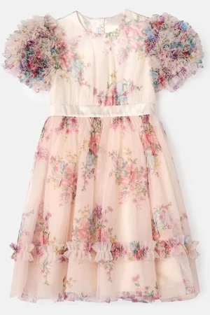Angel & Rocket Florence Ruffle Sleeve Mesh Dress4 lat (104 cm)