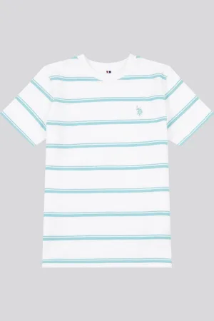 U.S. Polo Assn. U. S. Polo Assn. Boys 100% Cotton Terry Stripe T-Shirt140146 cm