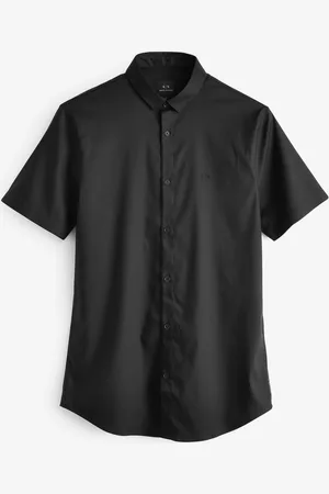 Armani Exchange Stretch Short Sleeve Black ShirtS