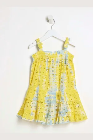 River Island Girls 100% Cotton Broidery Tie Dye Dress9298 cm