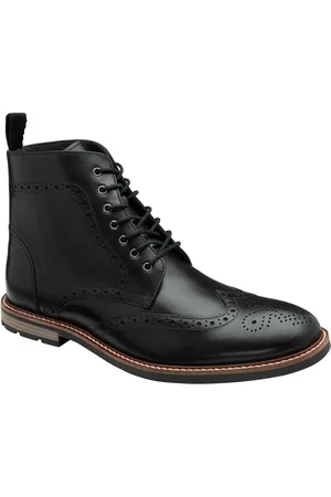 Frank Wright Mens Leather Lace-Up Brogue Ankle Bootsuk9eu43