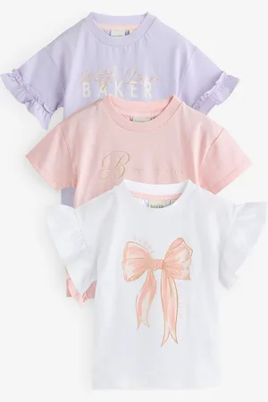 Ted Baker Frill Shoulder 100% Cotton T-Shirts 3 Pack3