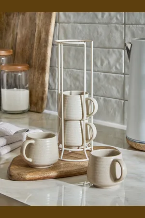 Next Set of 4 Kya Stacking Espresso MugsJeden