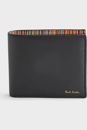Paul Smith Logo Leather Bifold Black WalletJeden