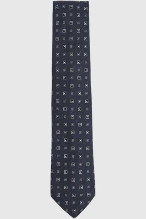 Reiss Anzio Foulard Silk Blend Tie with Medallion PatternJeden