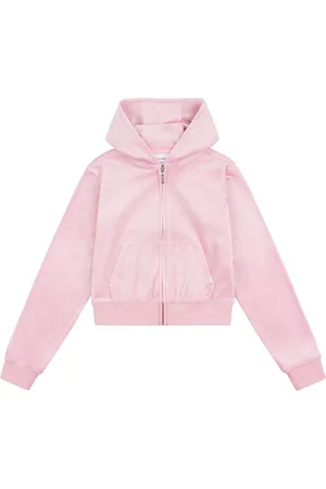 Juicy Couture Girls Tonal Velour Zip Through Hoodie14