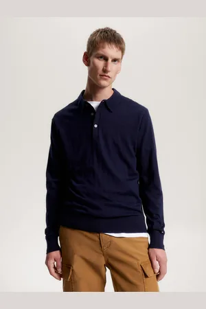 Tommy Hilfiger Fine Merino Long Sleeve Polo SweaterX-Large
