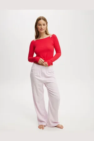 Cotton On Boyfriend Flannel Wide Leg Boxer TrousersM