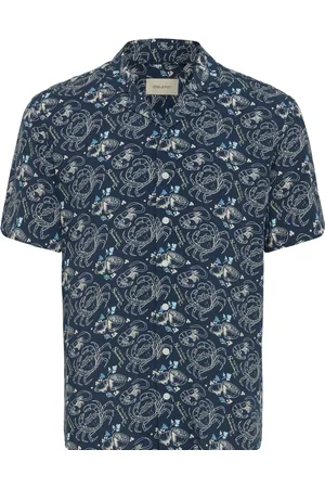 Blend Crab Print Resort Short Sleeve ShirtM