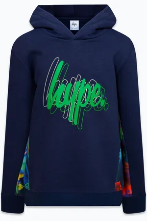 Hype . Boys Blue Graffiti Boxy Hoodies158164 cm