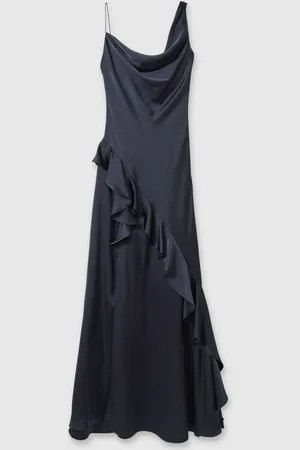 AMUR Charmeuse Cowl Neck Maxi Dress40