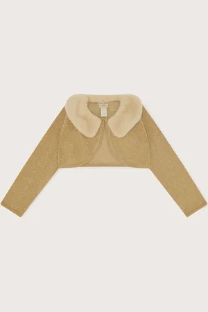 Monsoon Supersoft Faux Fur Collar 100% Cotton Cardigan7