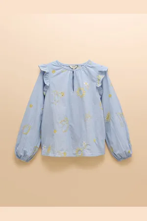 Joules Soraya Embroidered Chambray BlouseEU 34 (UK 6)