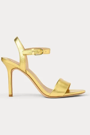 Ralph Lauren Buty na obcasie Gwen ze skóry nappa z paskamieu37