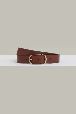 Reiss Zeke Leather Gradual-Fade Belt32 R