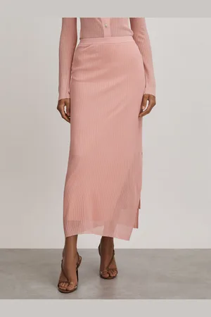 Anna Quan Sheer Ribbed Knitted Midi Skirt40