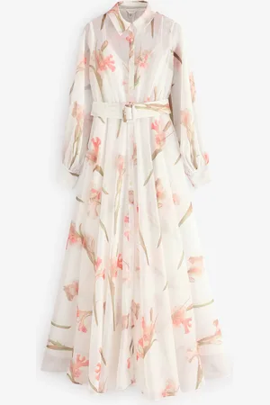 Ted Baker Liorral-Printed Organza Belted Maxi Dress34