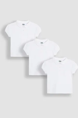 JoJo Maman Bébé 100% Cotton Polo Shirts 3 Pack9298 cm