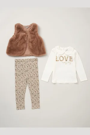 LILY & JACK Faux Fur Gilet Top and Legging Outfit Set18 Months (86cm)