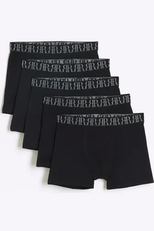 River Island Boys Marl 100% Cotton Boxers 5 Pack9